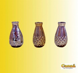 Vaso porcelana (dourado/prata) , cada