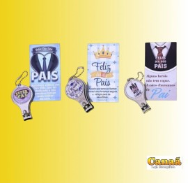 Kit cart�o e chaveiro cortador de unha pai, cada