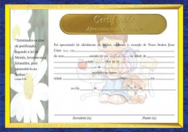 Certificado de apresentação de criança,(MENINO)