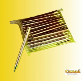 Pacote caneta dourada social metal (grava��o a laser) com 50 unidades