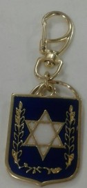 Chaveiro ferro banhado(estrela de davi),cada