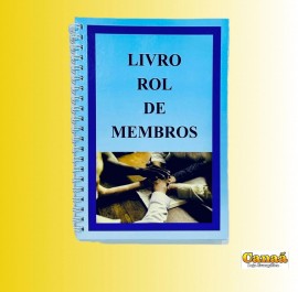 Livro Rol de membros  capa dura com espiral