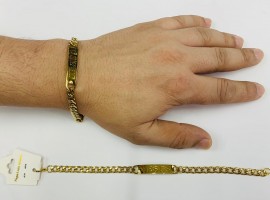 Pulseira ao dourada com nome Jesus , cada