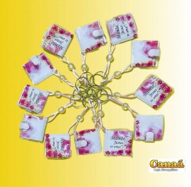 Chaveiros Bblia dia das mes(Mame Jesus te Ama) modelos novos c/12
