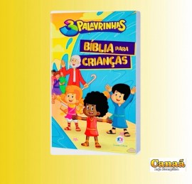 Livro a Bblia para crianas ( 3 palavrinhas ) com capa  almofada ,cada