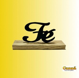 Palavra de ferro pintado com base de madeira ( F), cada