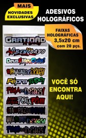  Faixas adesivos hologrficas pequeno com 20 peas