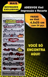 Faixas adesivos vinil  mdio com 24 peas 