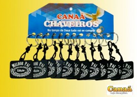  Chaveiro borracha quadrado (Pai edio especial) com 12 peas 