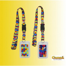 Porta carto e cordo de identificao autismo ,cada