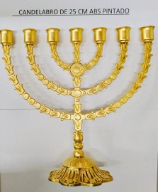  Candelabro de plstico dourado 25cm, cada