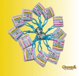 Chaveiro Bblia plstico com mensagens ( at aqui nos ajudou o Senhor ) c/12