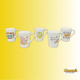 Caneca porcelana branca 220 ml ( mensagens bblicas variadas ), cada