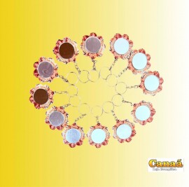 Chaveiro espelho m�e em madeira com 12 unidades 