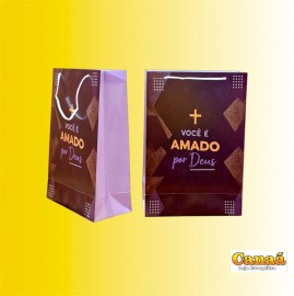 Sacola pequena �Voc� � amado por Deus�, cada
