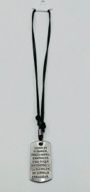 Colar cord�o ( pingente longe de te senhor perco minha identidade niquelado ), cada