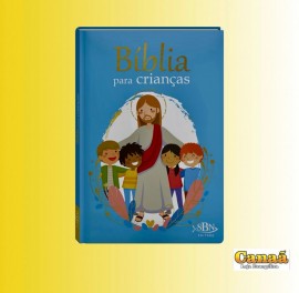 Bblia para crianas capa almofada azul, cada