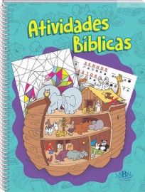 Livro com espiral atividades bblicas 