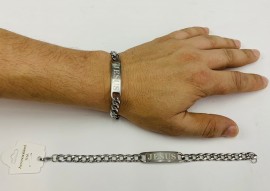 Pulseira ao nome Jesus prata, cada