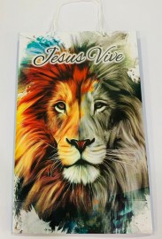 Sacola Leão colorida Grande,cada