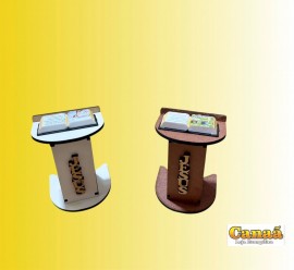 Plpito MDF oval simples, cada