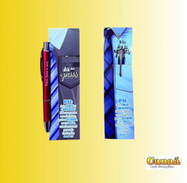 Kit marca p�gina camisa pai com caneta luxo, cada