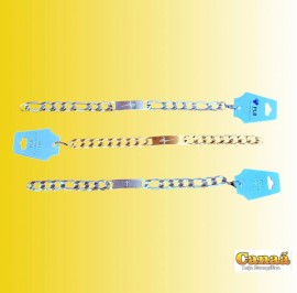 Pulseira a�o inox corrente grossa (modelos variados) , cada