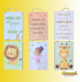 Placa MDF duas partes (infantil) , cada
