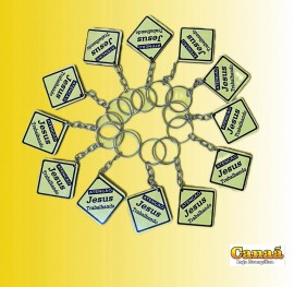 Chaveiros MDF placas de trnsito ( Ateno Jesus Trabalhando) c/12