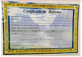 Certificado Batismo c/10
