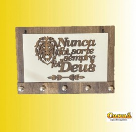 Porta chave 2 D com 5 pinos (Nunca foi sorte), cada