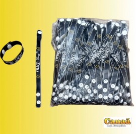 Pacote pulseira borracha (Aliana com Deus) com 100 unidades 